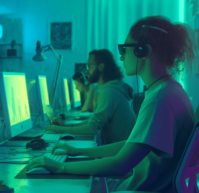 pretoriusn_Hyper_realism_a_team_looking_at_computers_with_light_ad035067-0c70-46f1-8322-110c728c0341-1
